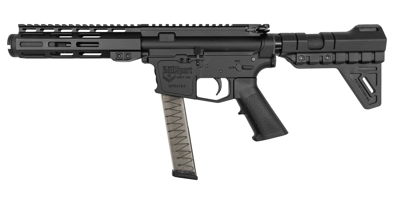 Get ATI MiIsport 9mm AR15 Pistol 5.5″ Barrel W/ FlashCan MLOK Forend & Blade Brace ATIG15MSP9ML7 (Copy) Online