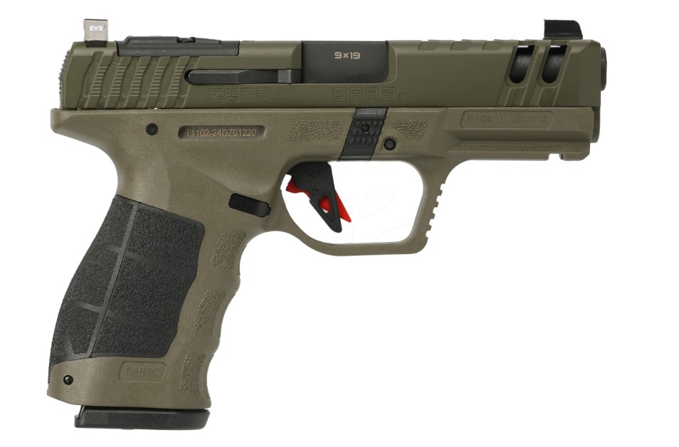 Sarsilmaz SAR9 C Gen3 Compact 9mm 4″ OD Green